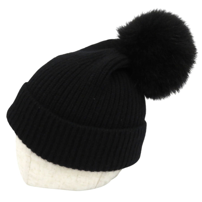 LOUIS VUITTON 
LV ロゴ フォックス ファー 
カシミヤ ニットキャップ