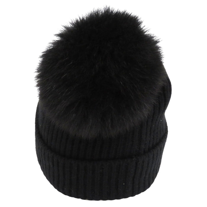 LOUIS VUITTON 
LV ロゴ フォックス ファー 
カシミヤ ニットキャップ