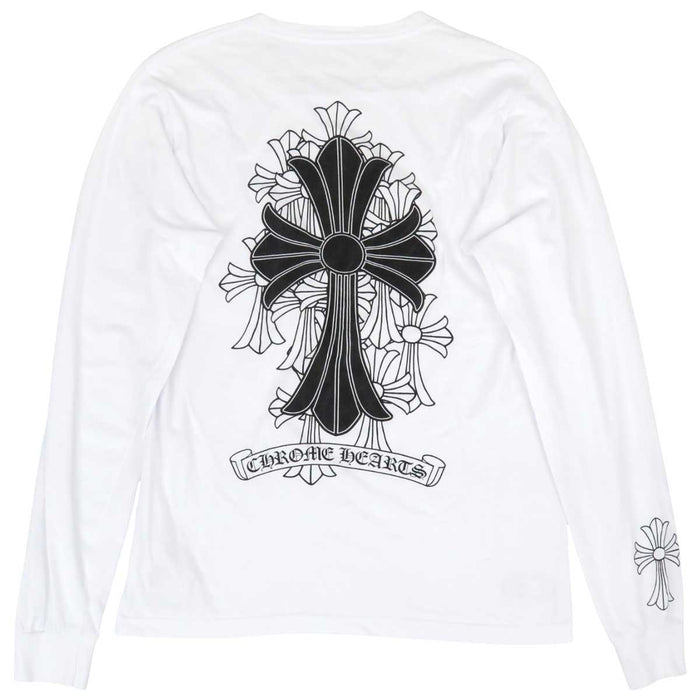 CHROME HEARTS 
CH スクロールラベル ロゴ コットン 
セメタリークロス バック プリント ロングスリーブ Tシャツ