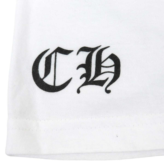 CHROME HEARTS 
CH Étiquette Scroll Logo Coton 
T-shirt à manches longues imprimé dos Croix du cimetière