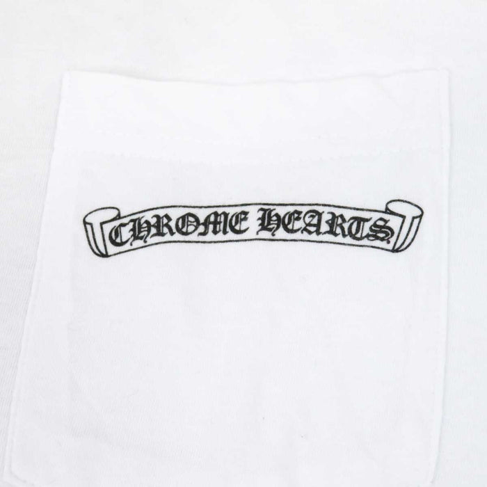 CHROME HEARTS 
CH Étiquette Scroll Logo Coton 
T-shirt à manches longues imprimé dos Croix du cimetière