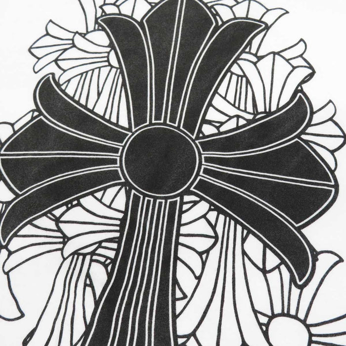 CHROME HEARTS 
CH スクロールラベル ロゴ コットン 
セメタリークロス バック プリント ロングスリーブ Tシャツ