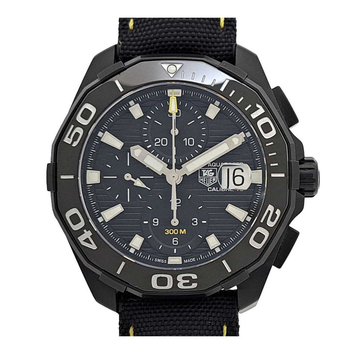 TAG HEUER 
アクアレーサー クロノグラフ ブラックバージョン 
箱ギャラ付