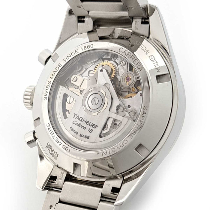 TAG HEUER 
カレラ キャリバー16 クロノグラフ ブルーエディション 
箱ギャラ付