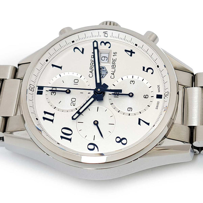 TAG HEUER 
カレラ キャリバー16 クロノグラフ ブルーエディション 
箱ギャラ付