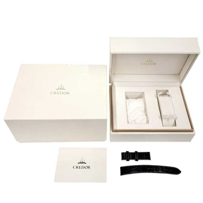 SEIKO 
クレドール 45周年記念 トノー 2Pダイヤ 
箱付