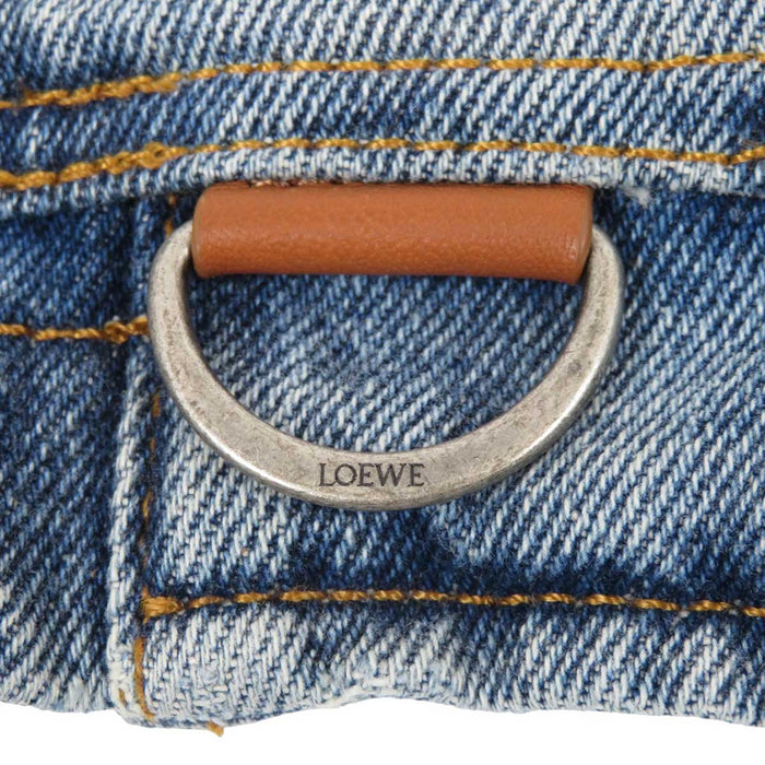 LOEWE 
ロゴ コットン 
アナグラム レザーパッチ デニムジャケット