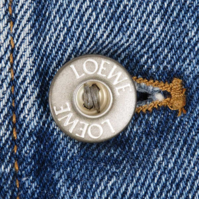 LOEWE 
ロゴ コットン 
アナグラム レザーパッチ デニムジャケット