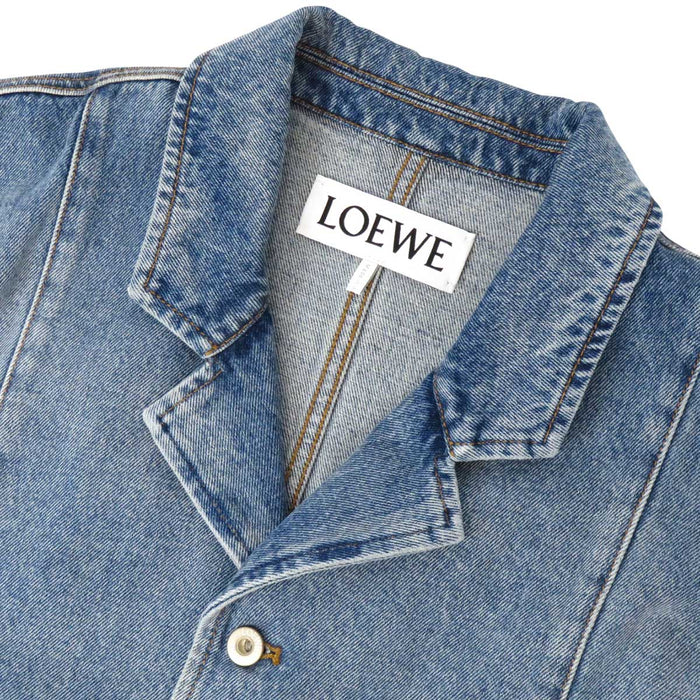 LOEWE 
ロゴ コットン 
アナグラム レザーパッチ デニムジャケット