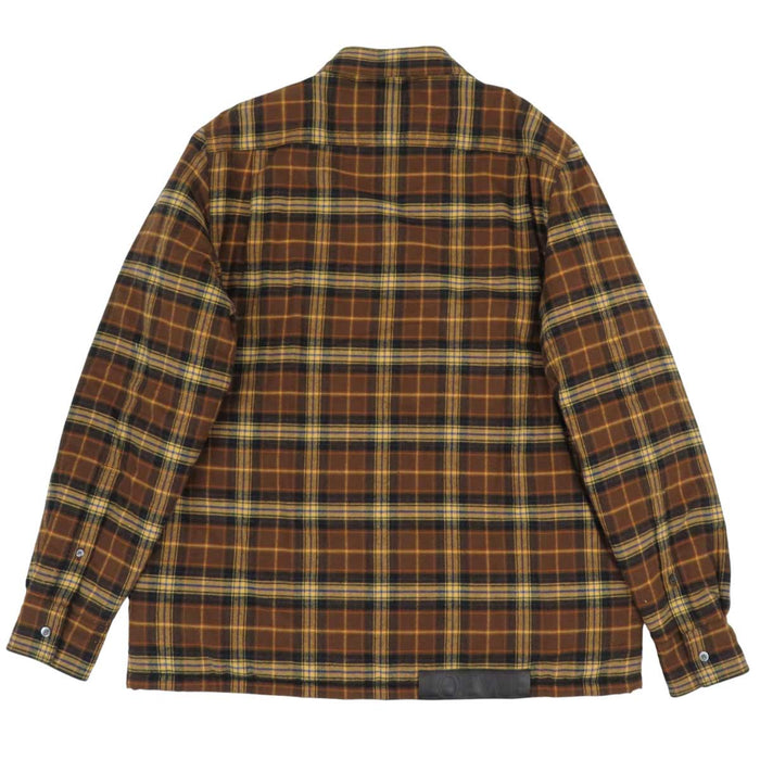 LOEWE 
ロゴ レザーパッチ コットン 中綿 
パデッド シャツ ジャケット