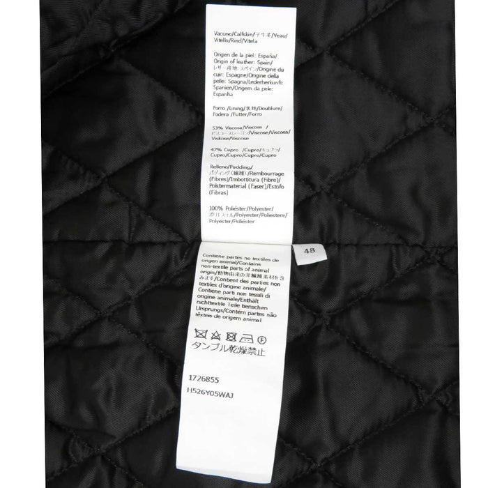 LOEWE 
ロゴ レザーパッチ コットン 中綿 
パデッド シャツ ジャケット