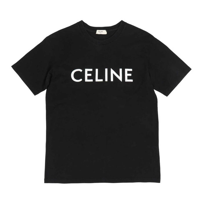 CELINE 
ルーズ コットン 
ロゴ プリント Tシャツ