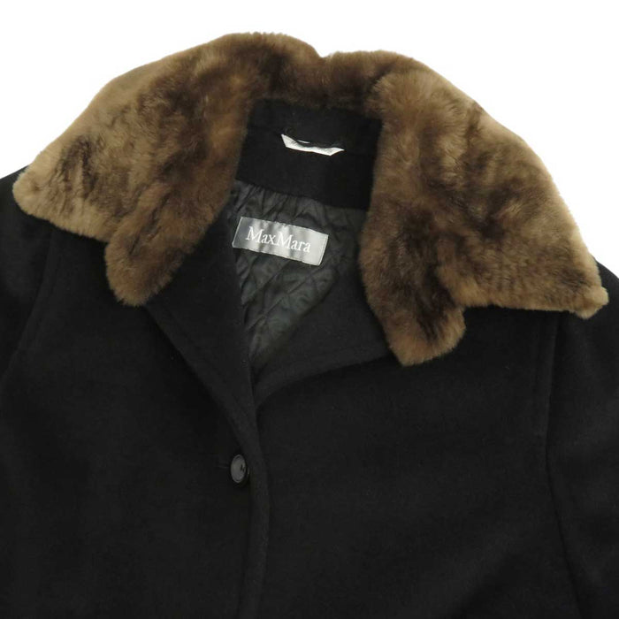 MAX MARA
Wool Nutria Fur
Collar Fur Long Coat