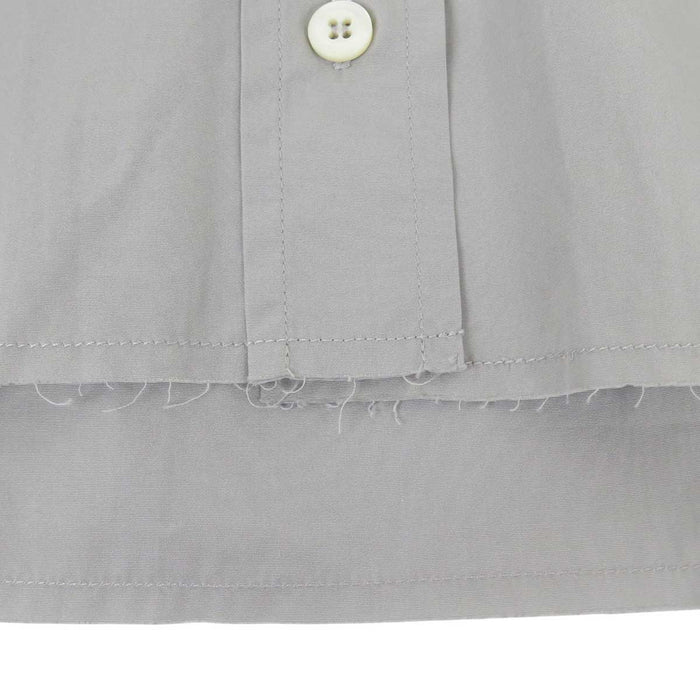 MIUMIU 
クロップド カットオフ 刺繍 コットン 
ロゴ ポプリン シャツ