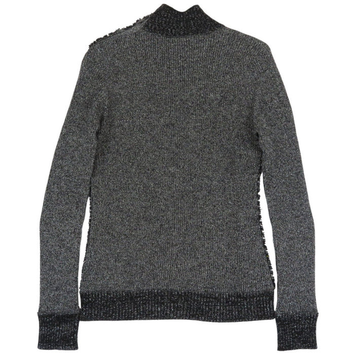 CHANEL 
COCO CC ツイード ココボタン ウール カシミヤ 
ココマーク モックネック リブニット