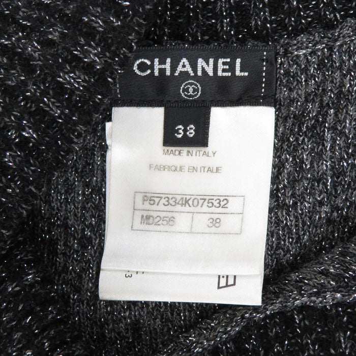 CHANEL 
COCO CC ツイード ココボタン ウール カシミヤ 
ココマーク モックネック リブニット