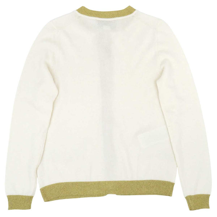 GUCCI 
フェイクパール バイカラー ロングスリーブ 
インターロッキングG ボタン カーディガン