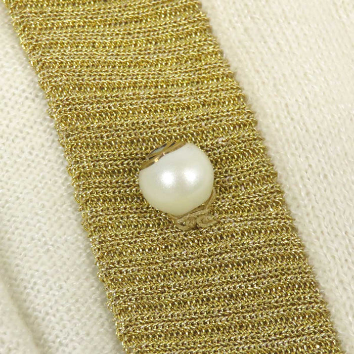 GUCCI 
フェイクパール バイカラー ロングスリーブ 
インターロッキングG ボタン カーディガン