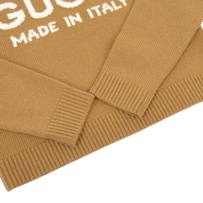 GUCCI 
クルーネック 
ロゴ ウール ニット