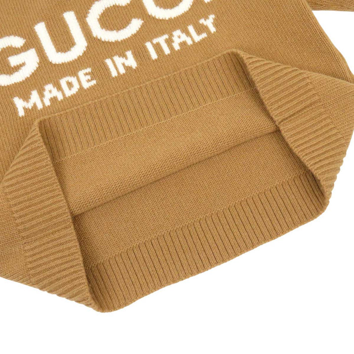 GUCCI 
クルーネック 
ロゴ ウール ニット