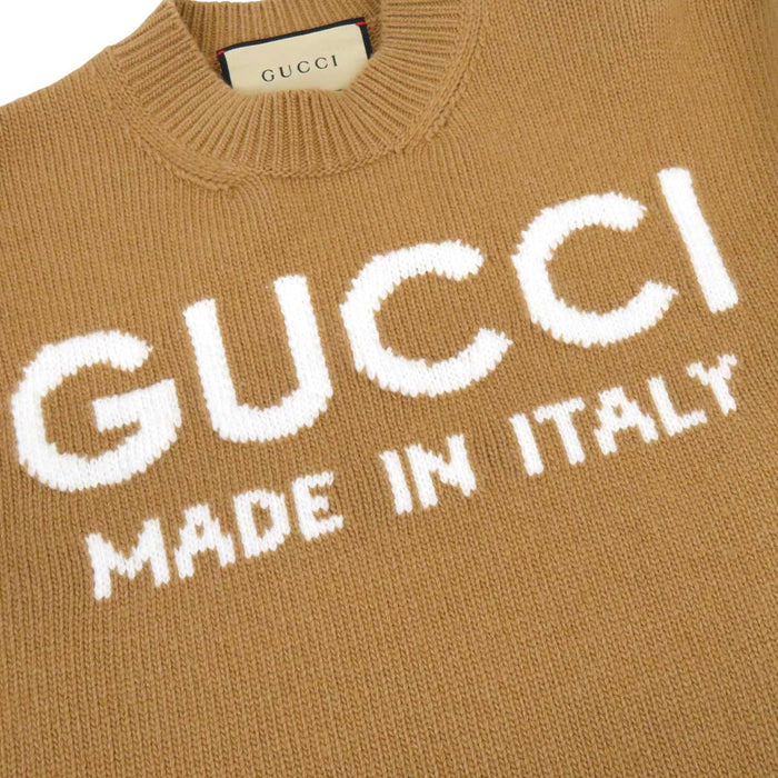 GUCCI 
クルーネック 
ロゴ ウール ニット