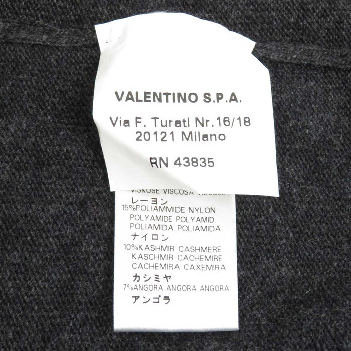 VALENTINO 
ウール カシミヤ 
透かし編み 切替 カーディガン 
VALENTINO ROMA