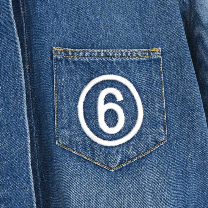 Maison Margiela 
ロゴボタン コットン 
KIDS MM6 エンブロイダリー デニムジャケット