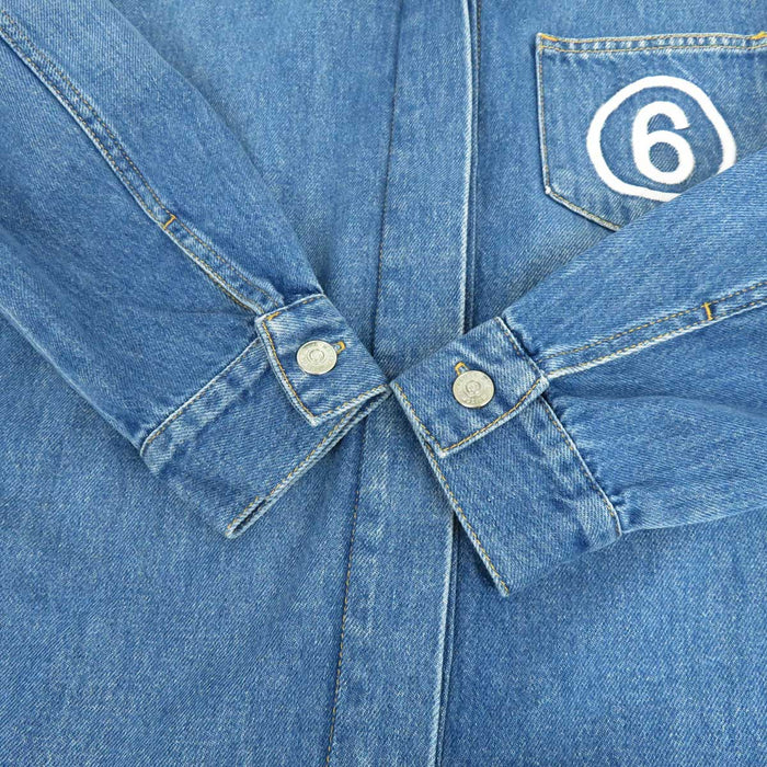 Maison Margiela 
ロゴボタン コットン 
KIDS MM6 エンブロイダリー デニムジャケット