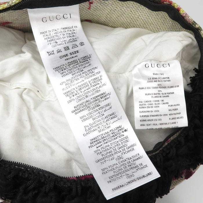 GUCCI 
花柄 Bee フリンジ 
GG ジャカード ベルベット クッション