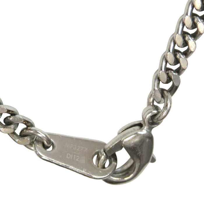 LOUIS VUITTON 
LV ロゴ シルバーカラーメタル 
モノグラム スケートボード ネックレス