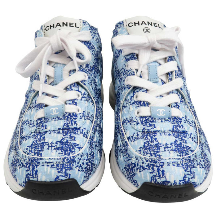 CHANEL 
COCO CC ロゴ ツイード 
ココマーク ファブリック スニーカー