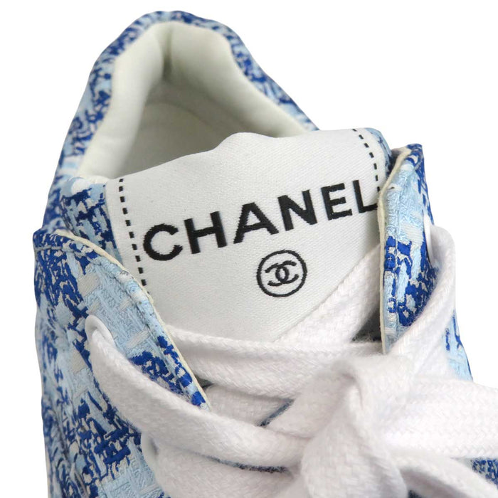 CHANEL 
COCO CC ロゴ ツイード 
ココマーク ファブリック スニーカー