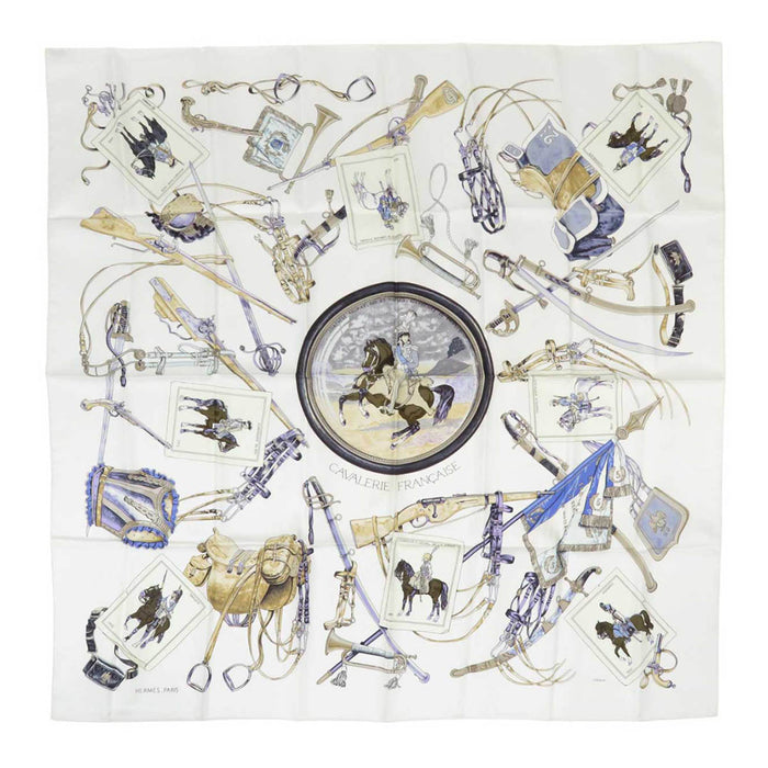 HERMES 
スカーフ 大判 シルク 騎兵隊 
カレ 90 CAVALERIE FRANCAISE HERMES -Authentic Pre-owned スカーフ by TS Trading Co., Ltd.