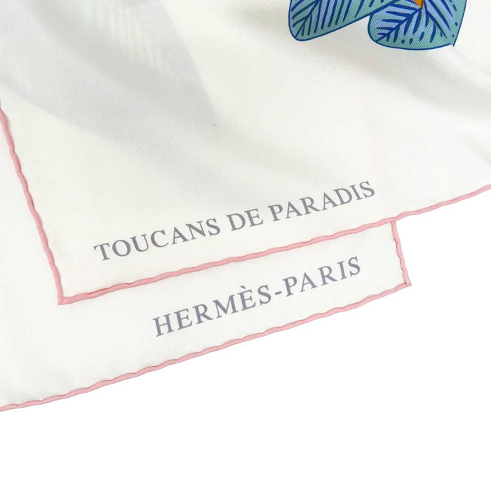 HERMES 
カレ140 シルク 鳥 
カレジェアン TOUCANS DE PARADIS 楽園のオオハシ