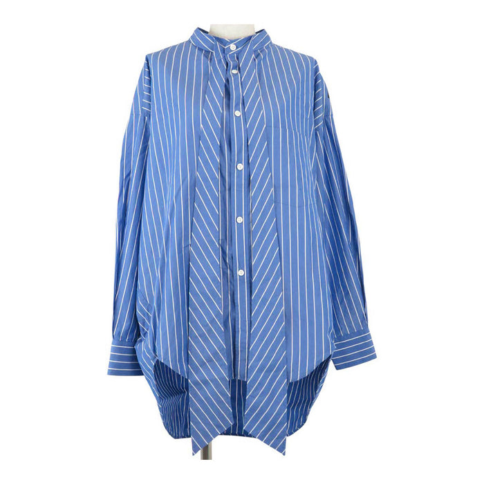 BALENCIAGA 
バックロゴ ボウタイ コットン 
ストライプ ニュースウィング シャツ BALENCIAGA -Authentic Pre-owned 長袖シャツ by TS Trading Co., Ltd.