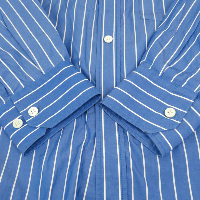 BALENCIAGA 
バックロゴ ボウタイ コットン 
ストライプ ニュースウィング シャツ