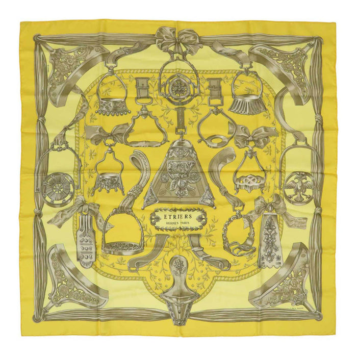 HERMES 
スカーフ 大判 シルク 馬具 
カレ 90 ETRIERS 鐙