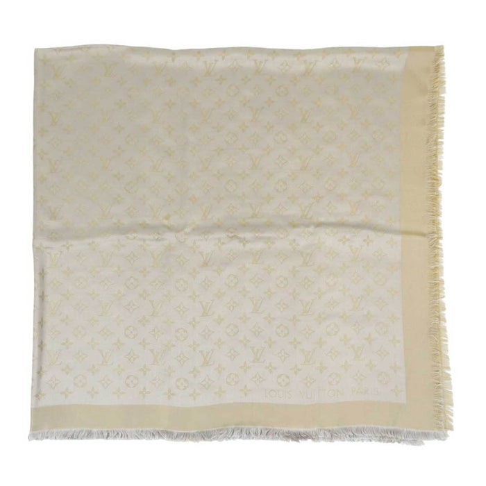 LOUIS VUITTON 
LV シルク ウール 
ショール モノグラム シャイン