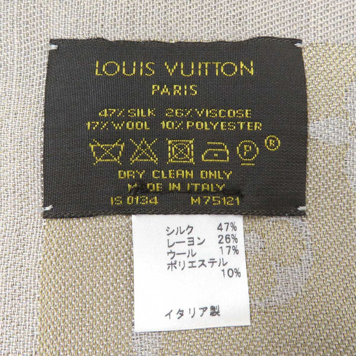 LOUIS VUITTON 
LV シルク ウール 
ショール モノグラム シャイン
