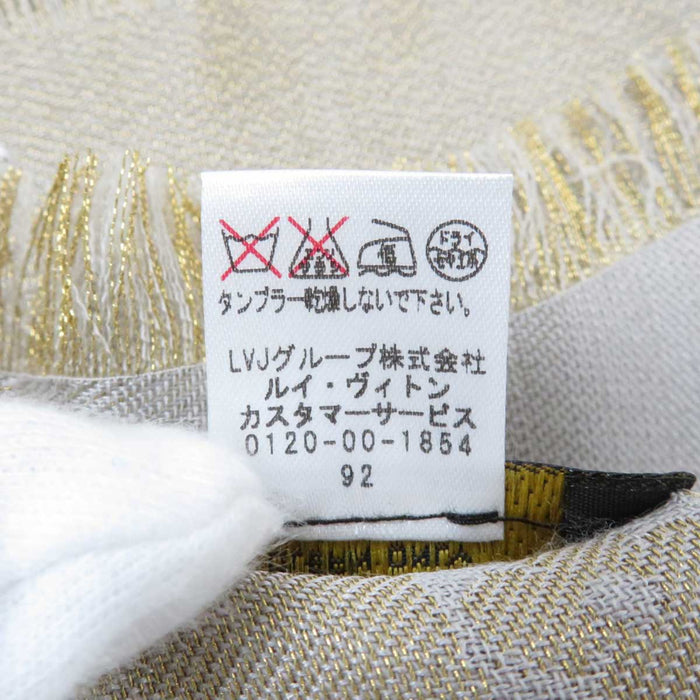 LOUIS VUITTON 
LV シルク ウール 
ショール モノグラム シャイン