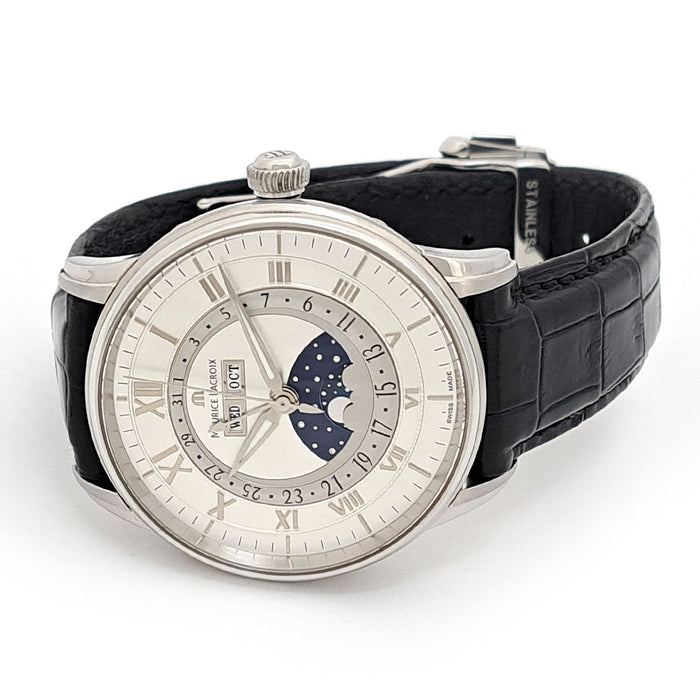 MAURICE LACROIX 
Masterpiece Fasi Lunari Calendario Triplo 
Con Garanzia