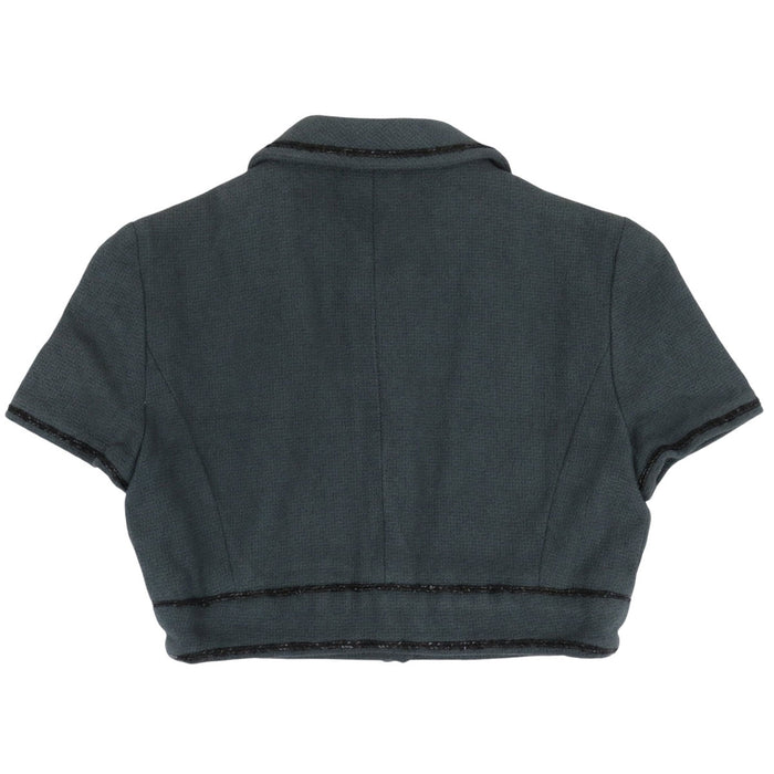 CHANEL 
COCO CC ココボタン 
ココマーク ツイード クロップド ジャケット