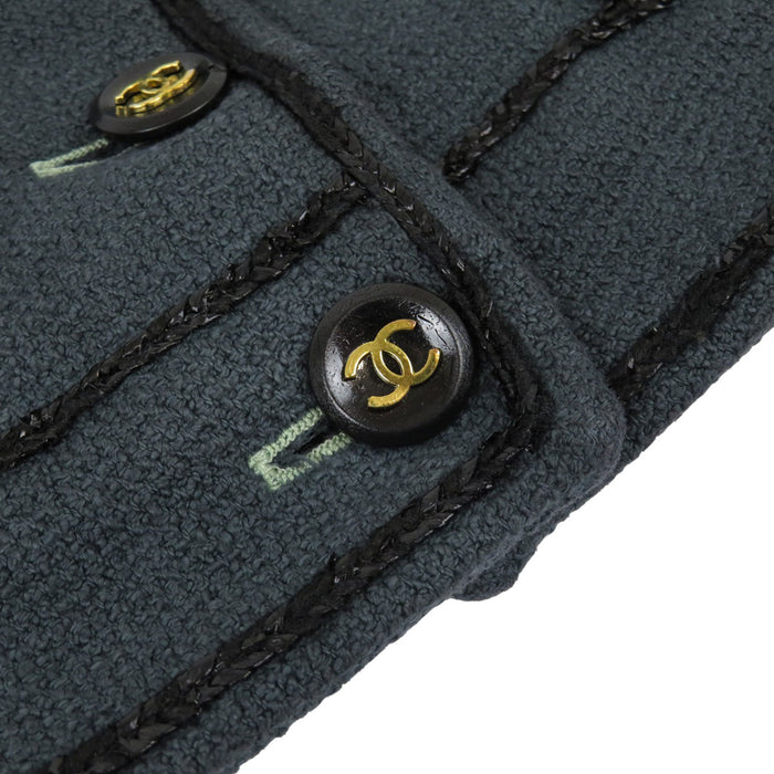 CHANEL 
COCO CC ココボタン 
ココマーク ツイード クロップド ジャケット