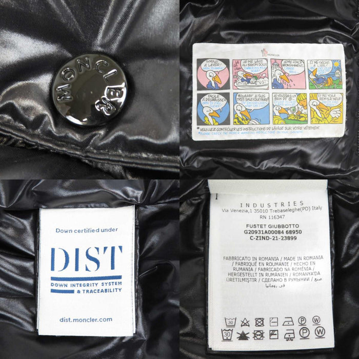 MONCLER 
ワッペン ナイロン ロゴ 
FUSTET ダウンジャケット