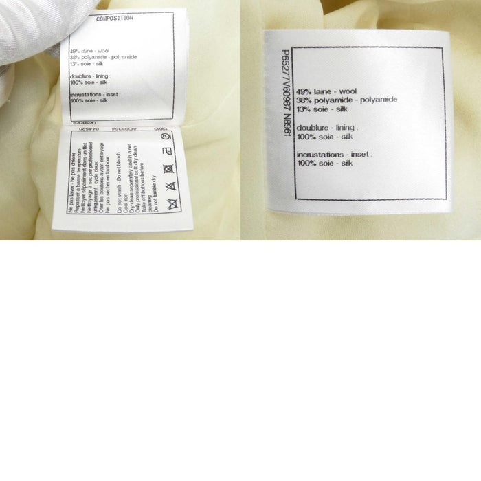 CHANEL 
COCO CC ココボタン ウール シルク 
ココマーク スカラップカラー ツイード ジャケット