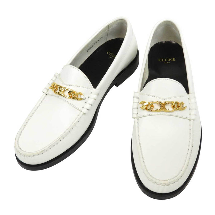 CELINE 
レザー 
トリオンフ チェーン ローファー