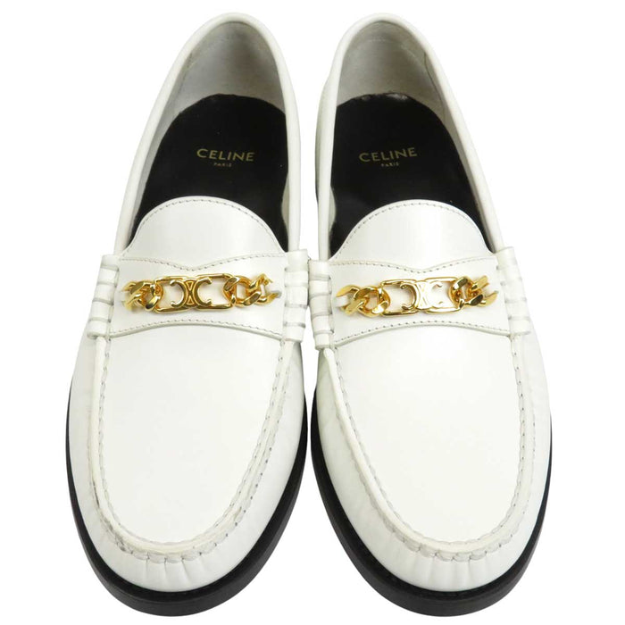 CELINE 
レザー 
トリオンフ チェーン ローファー