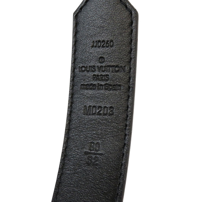 LOUIS VUITTON 
LV cercle logo couleur or ferrures 
Dauphine 25MM ceinture réversible 
Monogramme