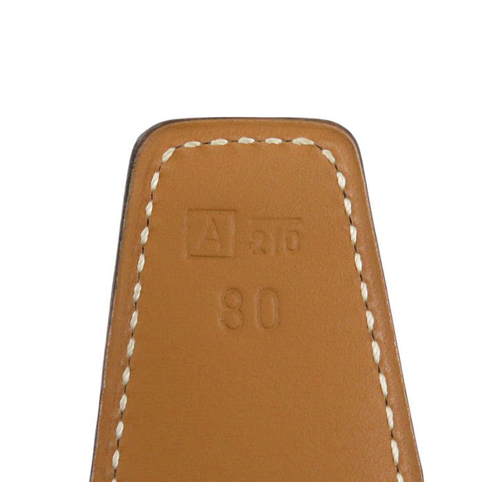 HERMES 
Ash □A incisione Finitura color oro 
Fibbia H reversibile Cintura in pelle 32MM