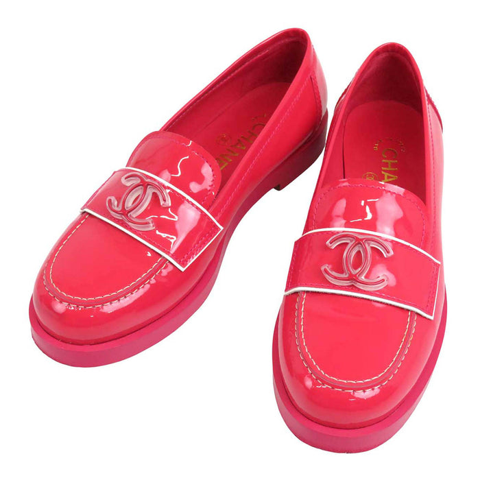 CHANEL 
COCO CC ロゴ 
ココマーク パテントレザー ローファー